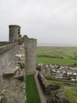SX20477 Harlech Castle view from ramparts to beach.jpg